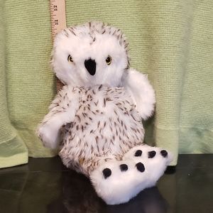 Build A Bear Snow White Owl w Roatating Head Plush